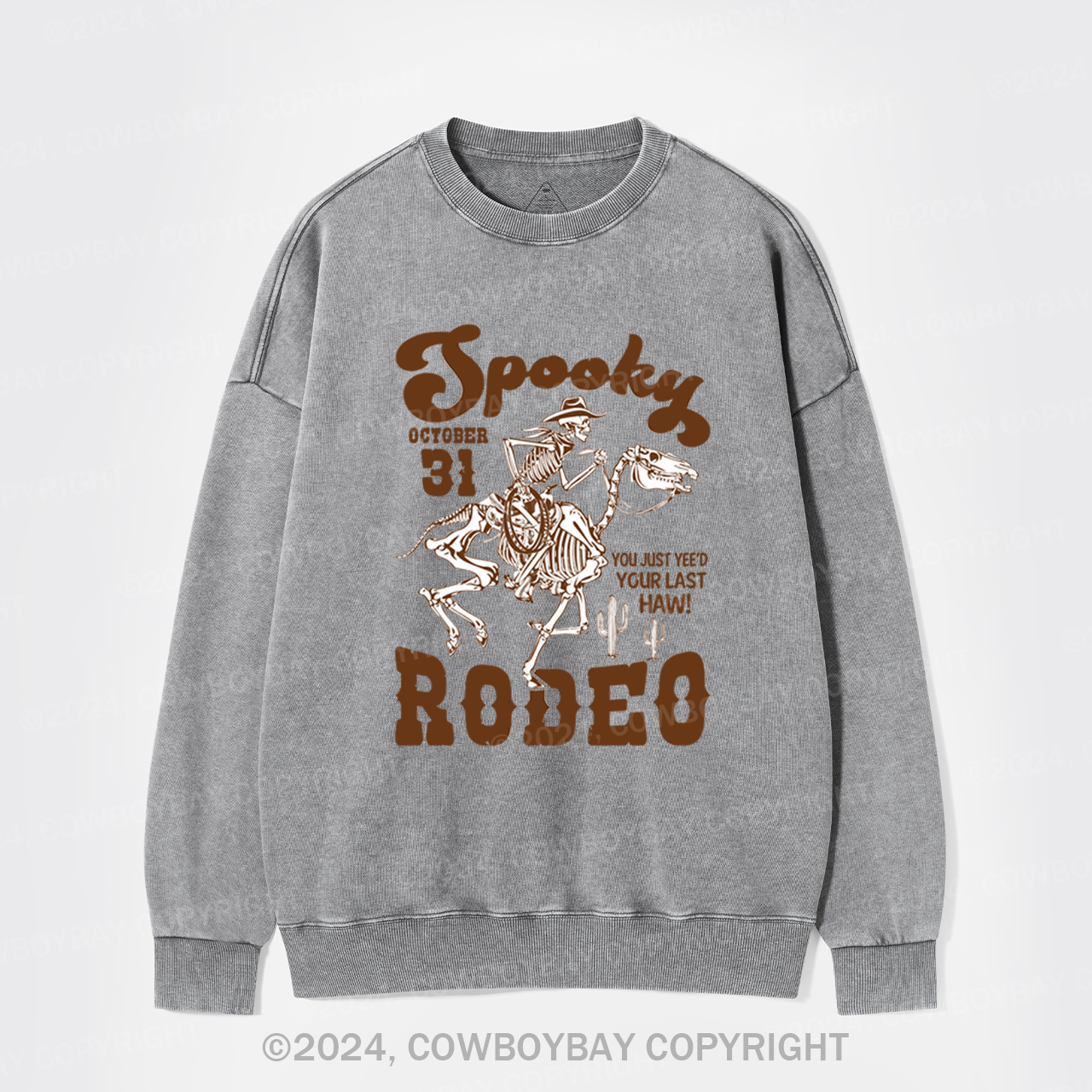 October 31,Spooky Rodeo Washed Sweatshirts