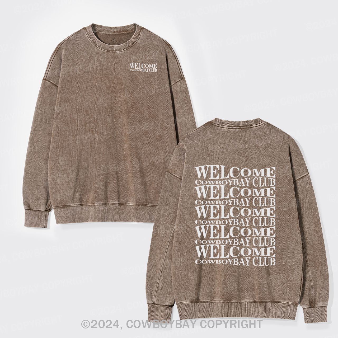 Welcome Cowboybay Club Washed Sweatshirts