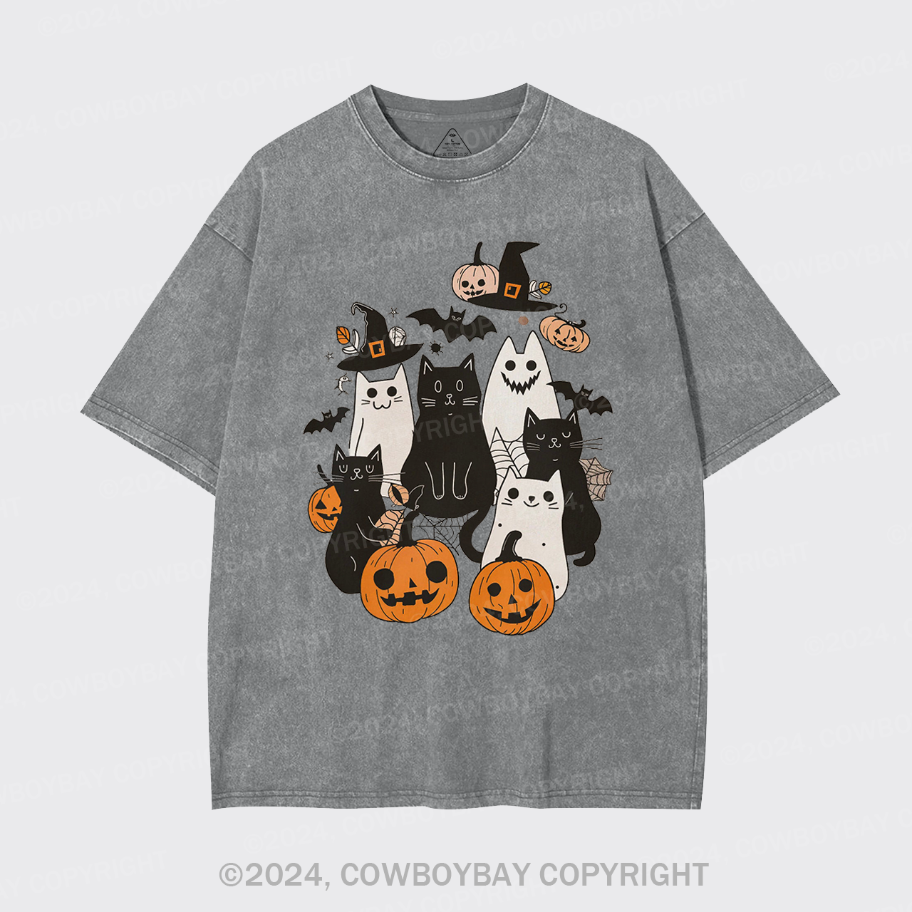 Halloween Cute Ghost Boo Garment-dye Tees