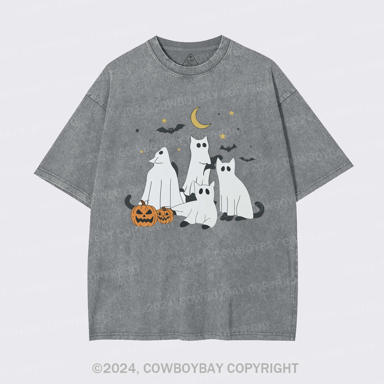 Halloween Cat Garment-dye Tees