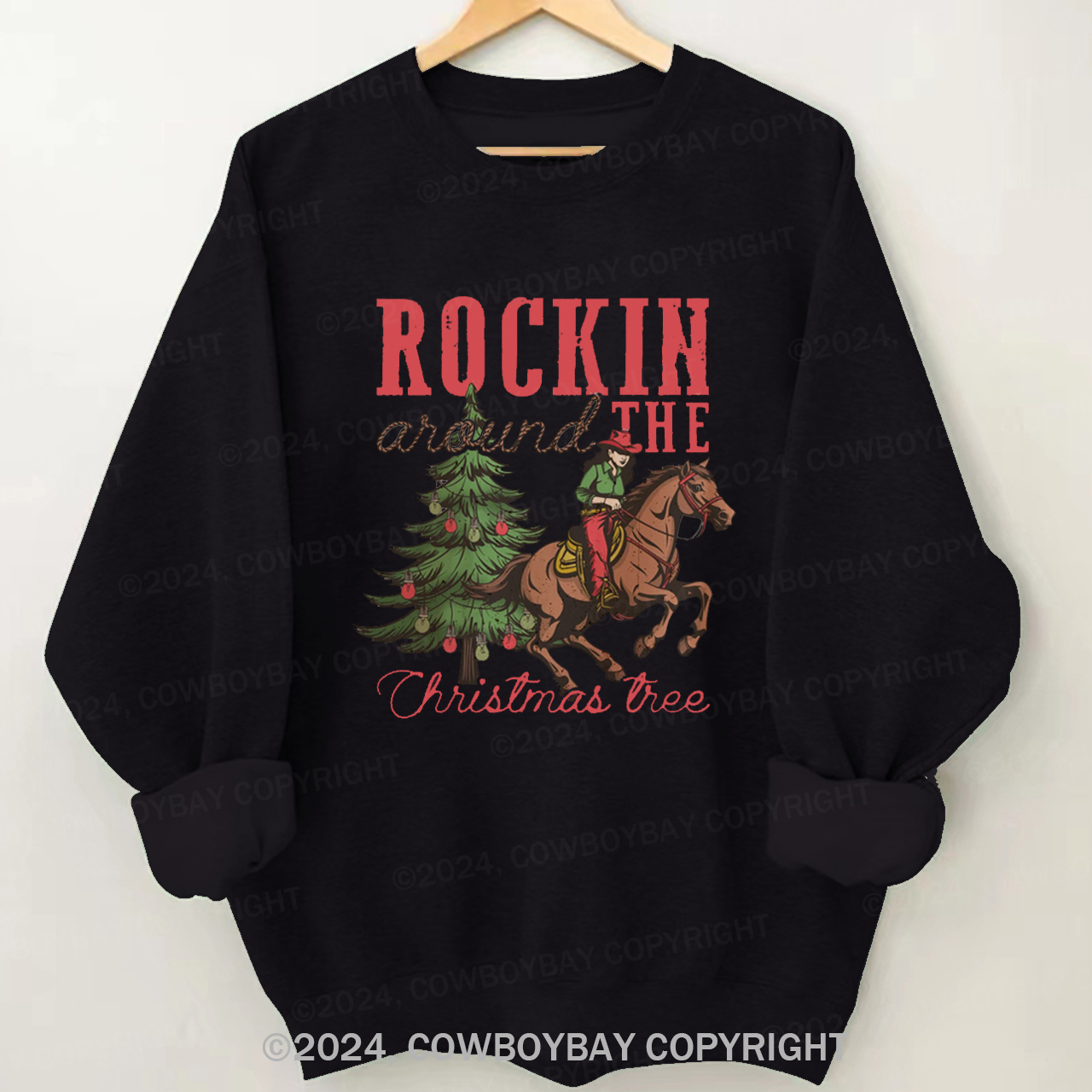Rocking Around The Christmas Tree Cowgirl Sweatshirt