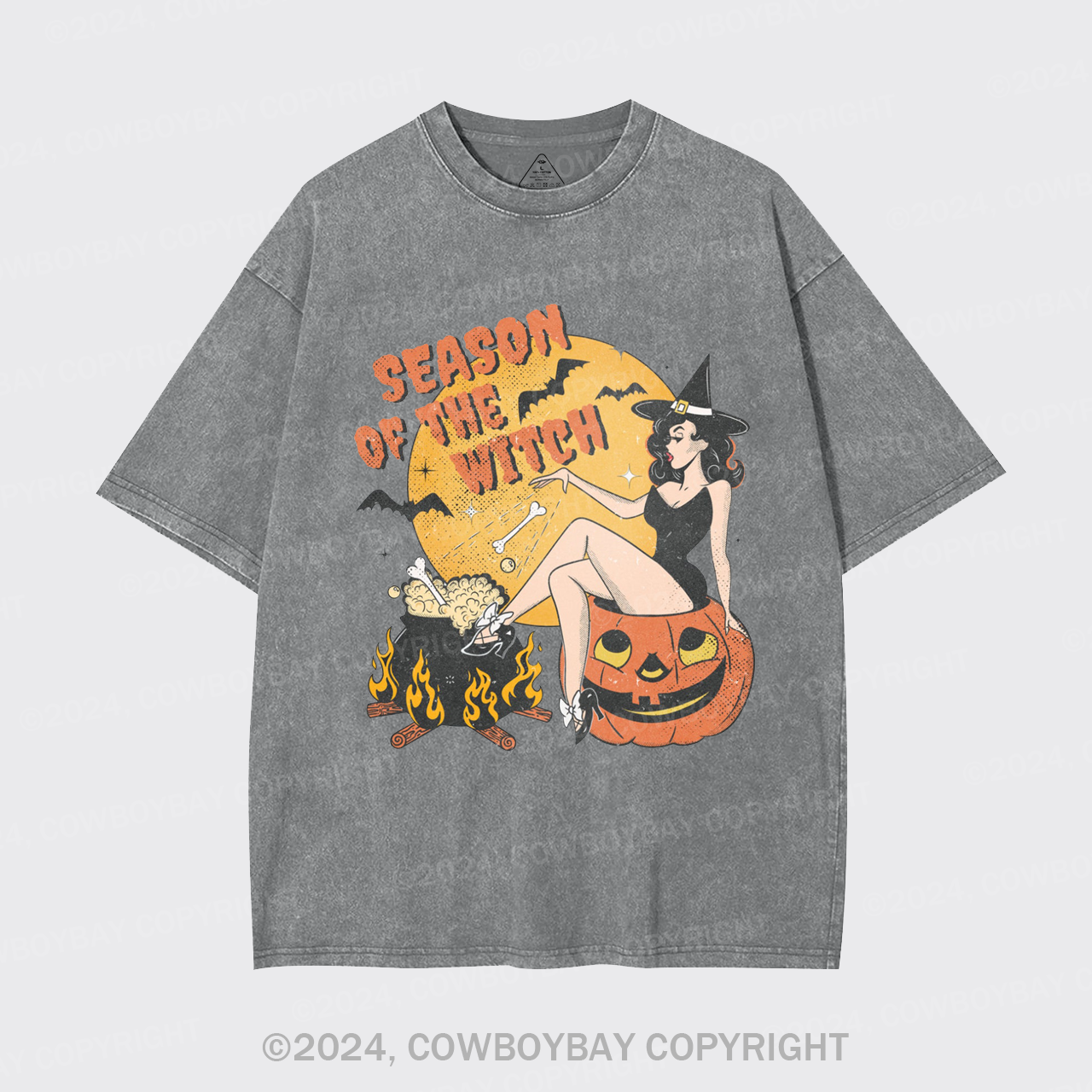 Season Of The Witch Halloween Garment-dye Tees