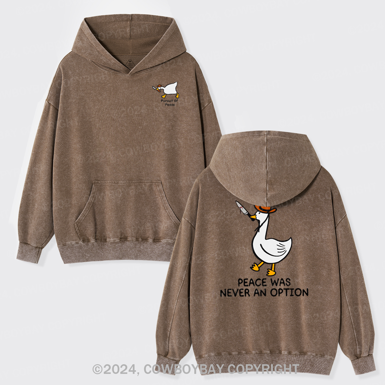 Pursuit Of Peace Garment-Dye Hoodies