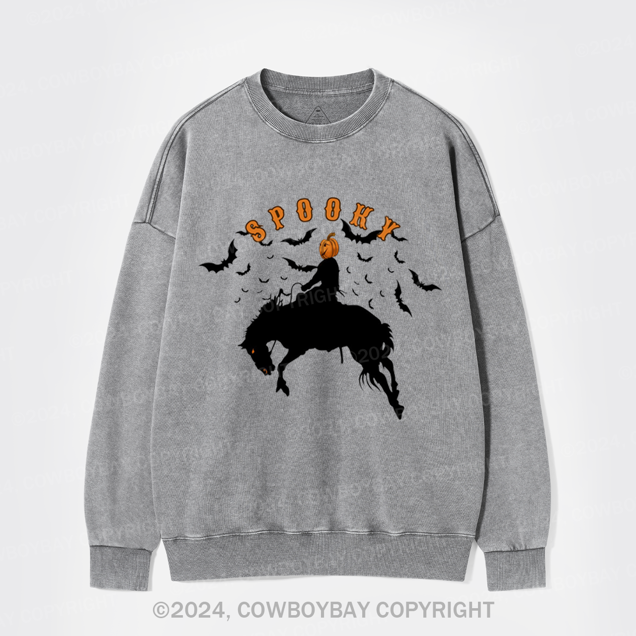 Spooky Bronc Washed Sweatshirts