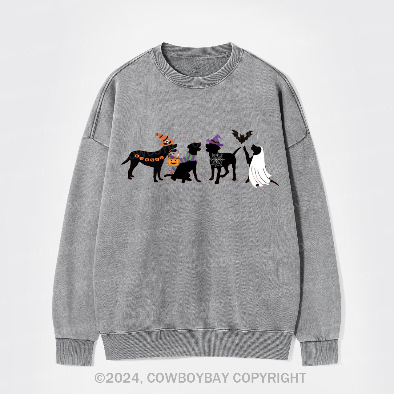 Halloween Dog Washed Sweatshirts