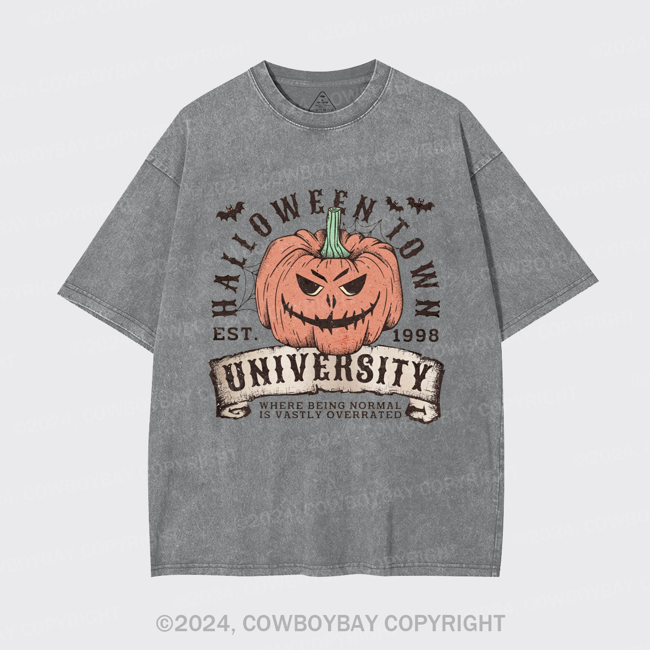 Halloween Town Fall Pumpkin Garment-dye Tees