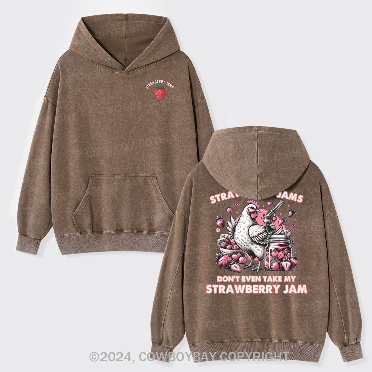 Don't Even Take My Strawberry Jam Garment-Dye Hoodies