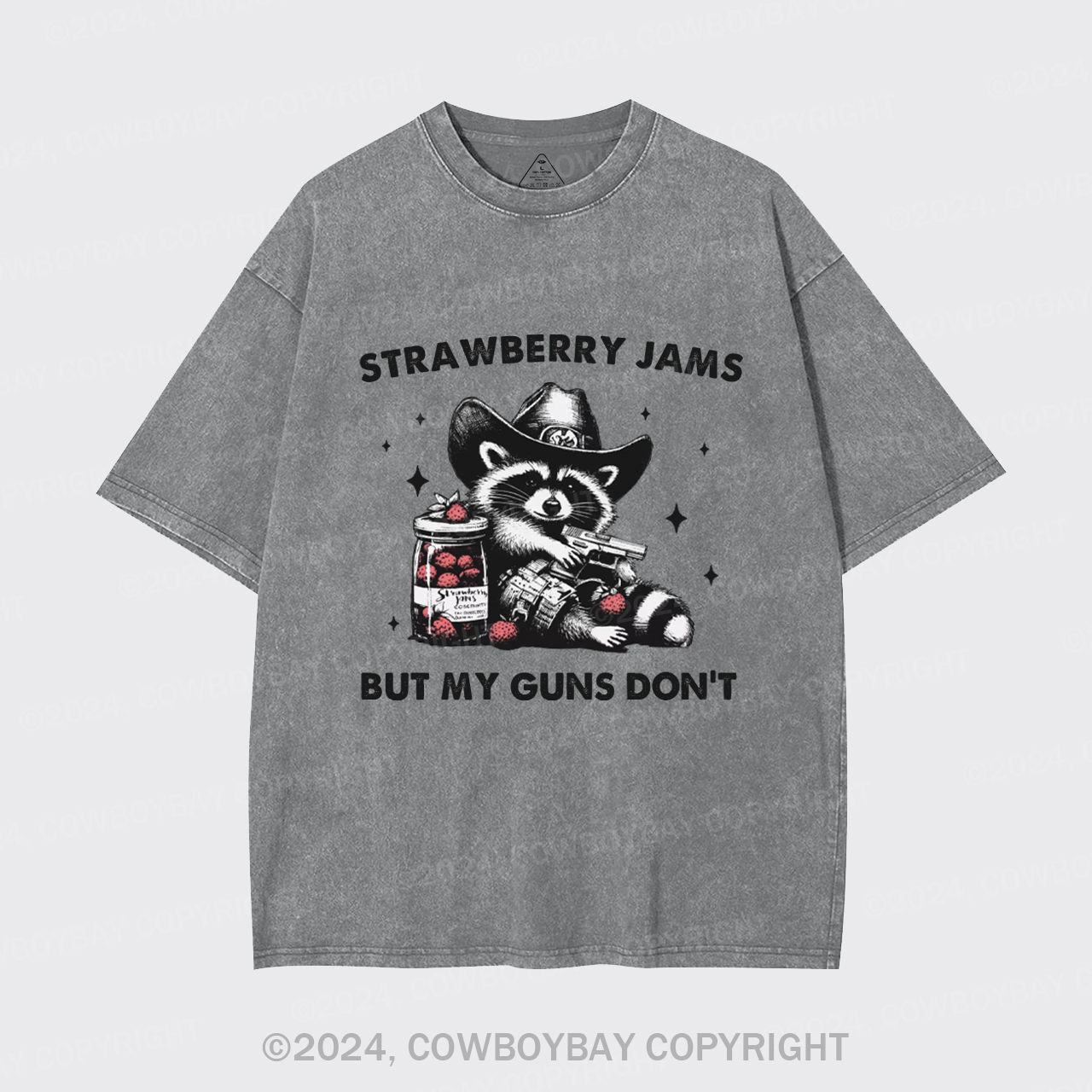 Strawberry Jams But My Guns Don't Garment-dye Tees