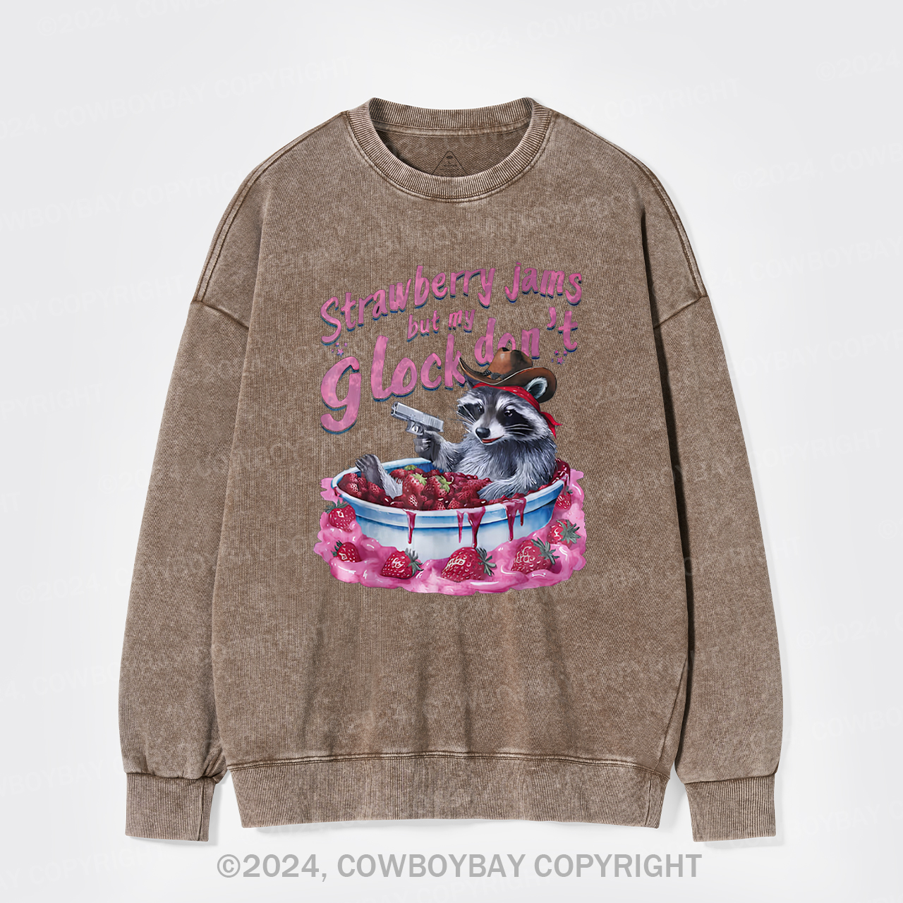 Let's Soak In The Strawberry Bath Washed Sweatshirts