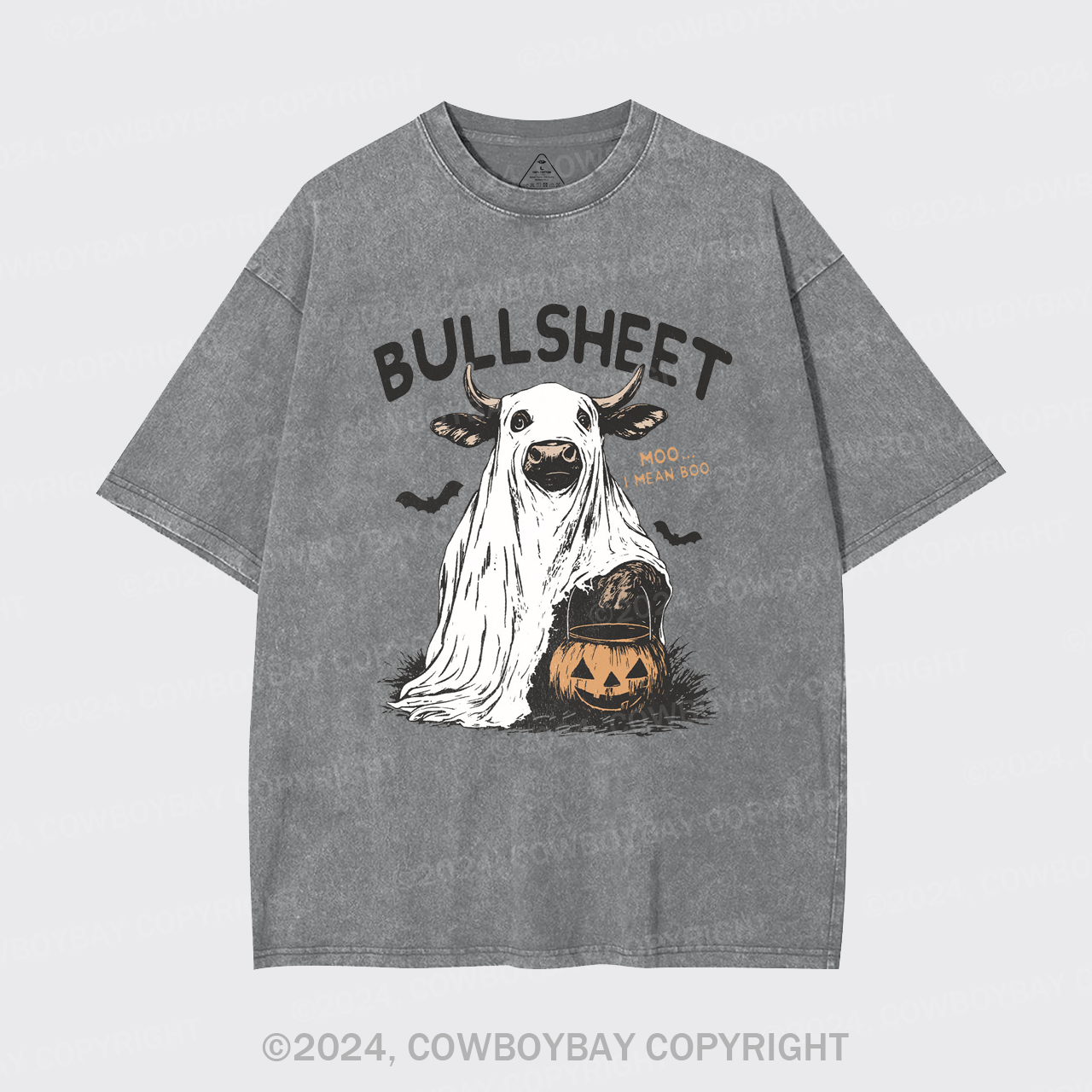 Funny Halloween Bullsheet Garment-dye Tees