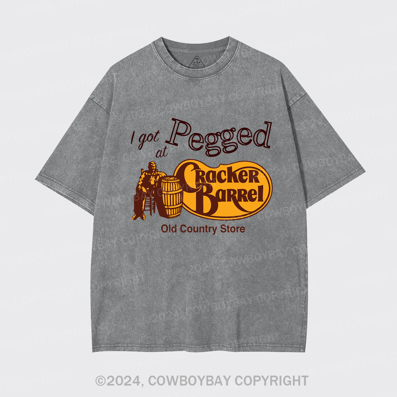 I Got Pegged at Cracker Barrel Old Country Store Garment-dye Tees