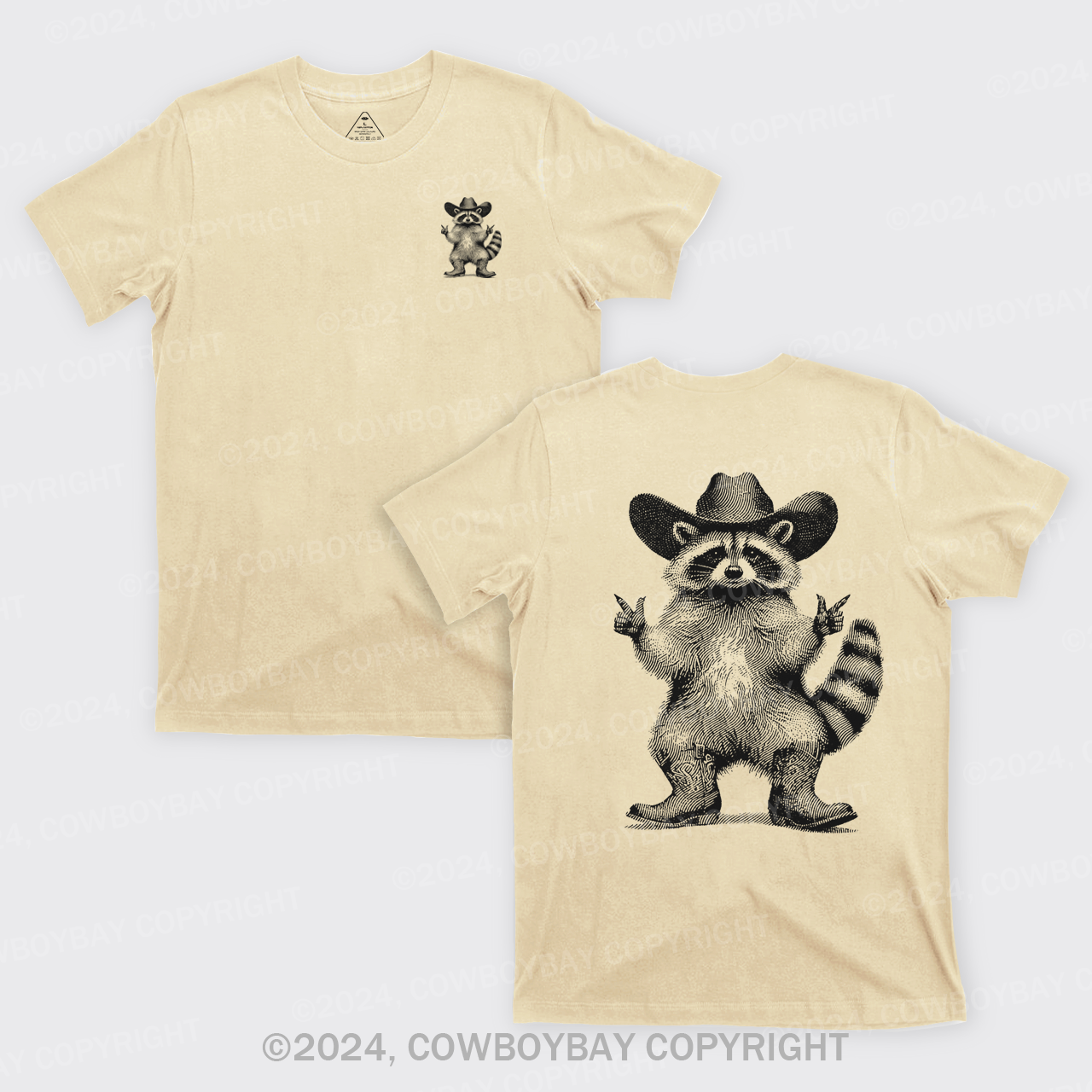 Cowboy Raccoon Vintage Style T-Shirts