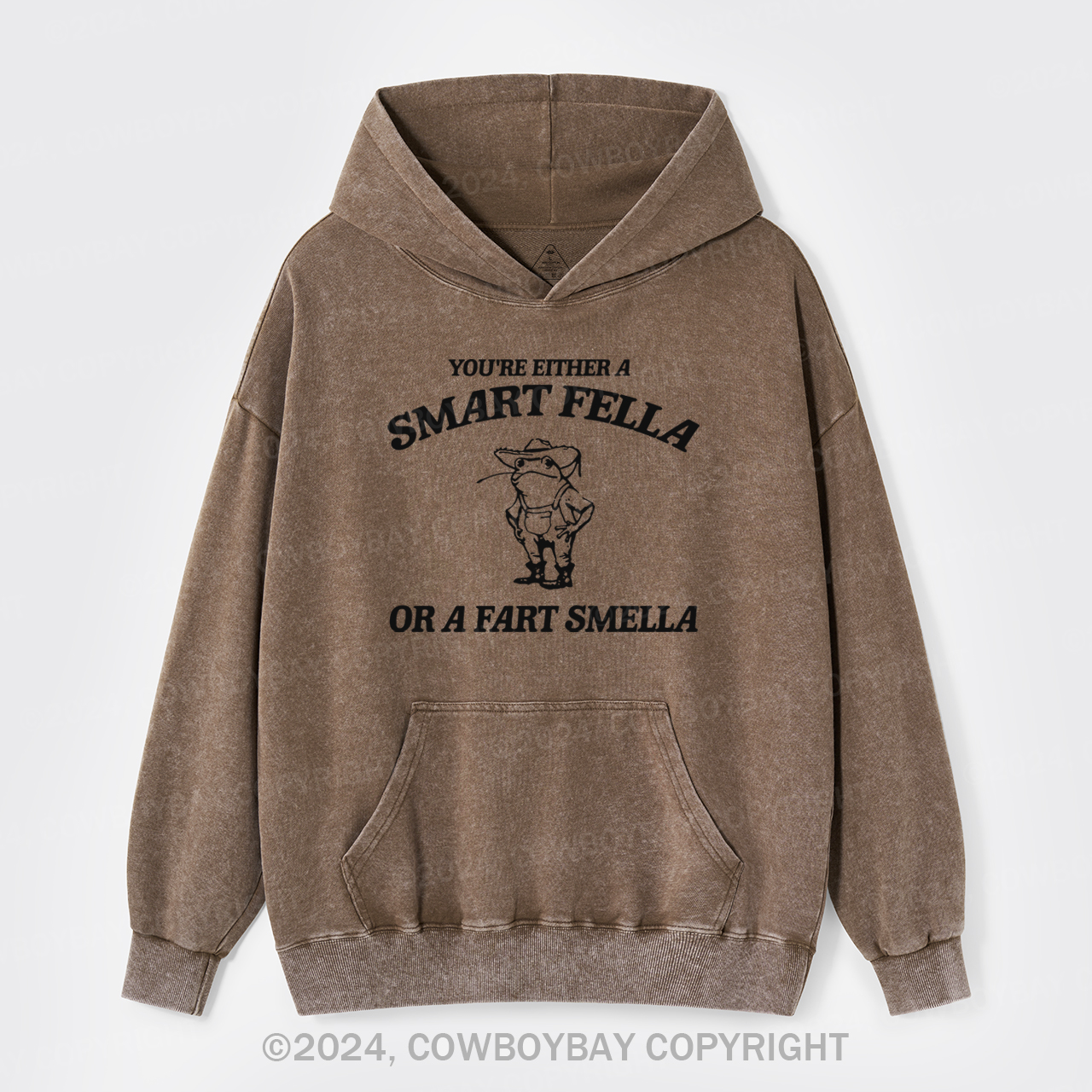 Are You A Smart Fella Or Fart Smella Garment-Dye Hoodies