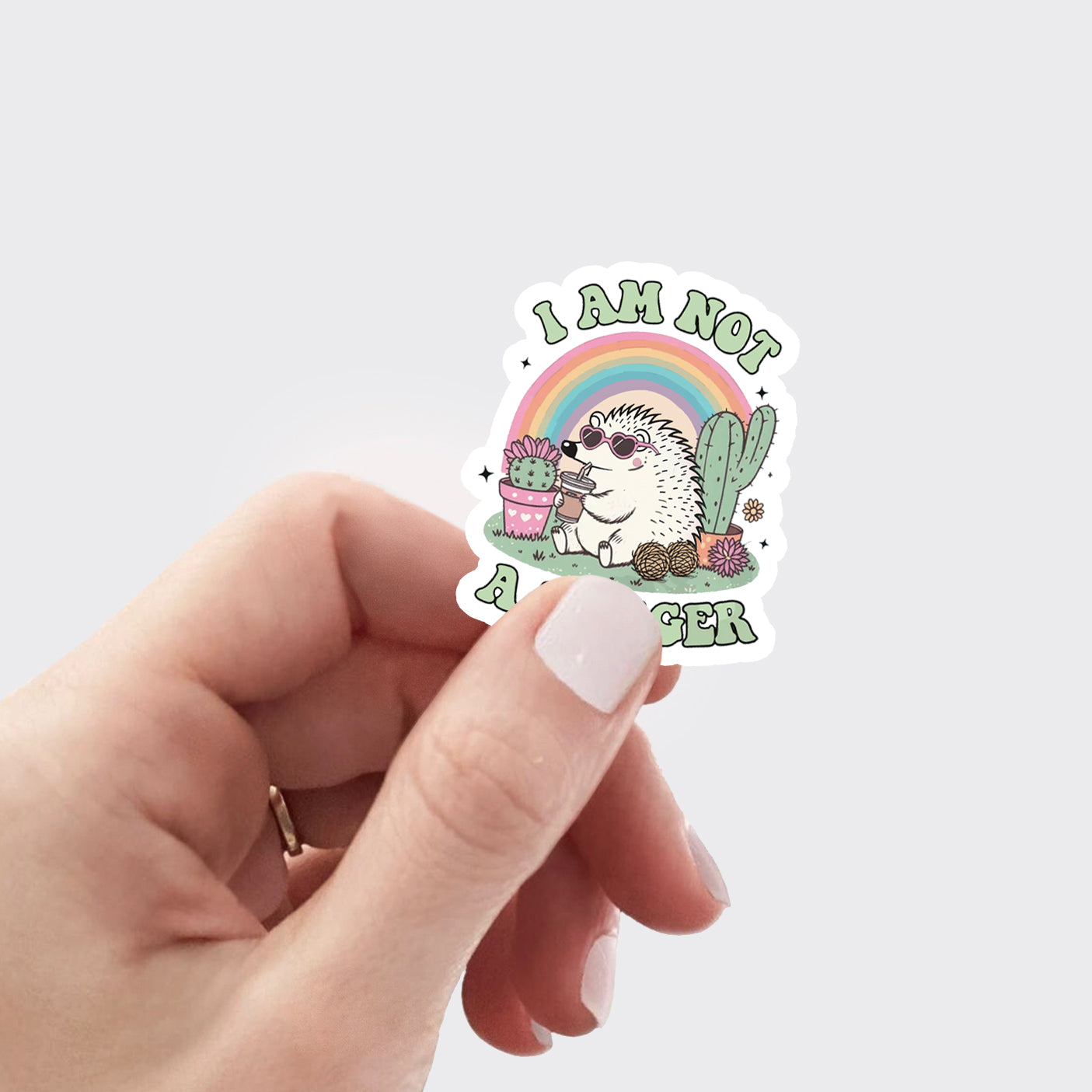 Mental Health-I Am Not A Hugger_Cowboybay Sticker