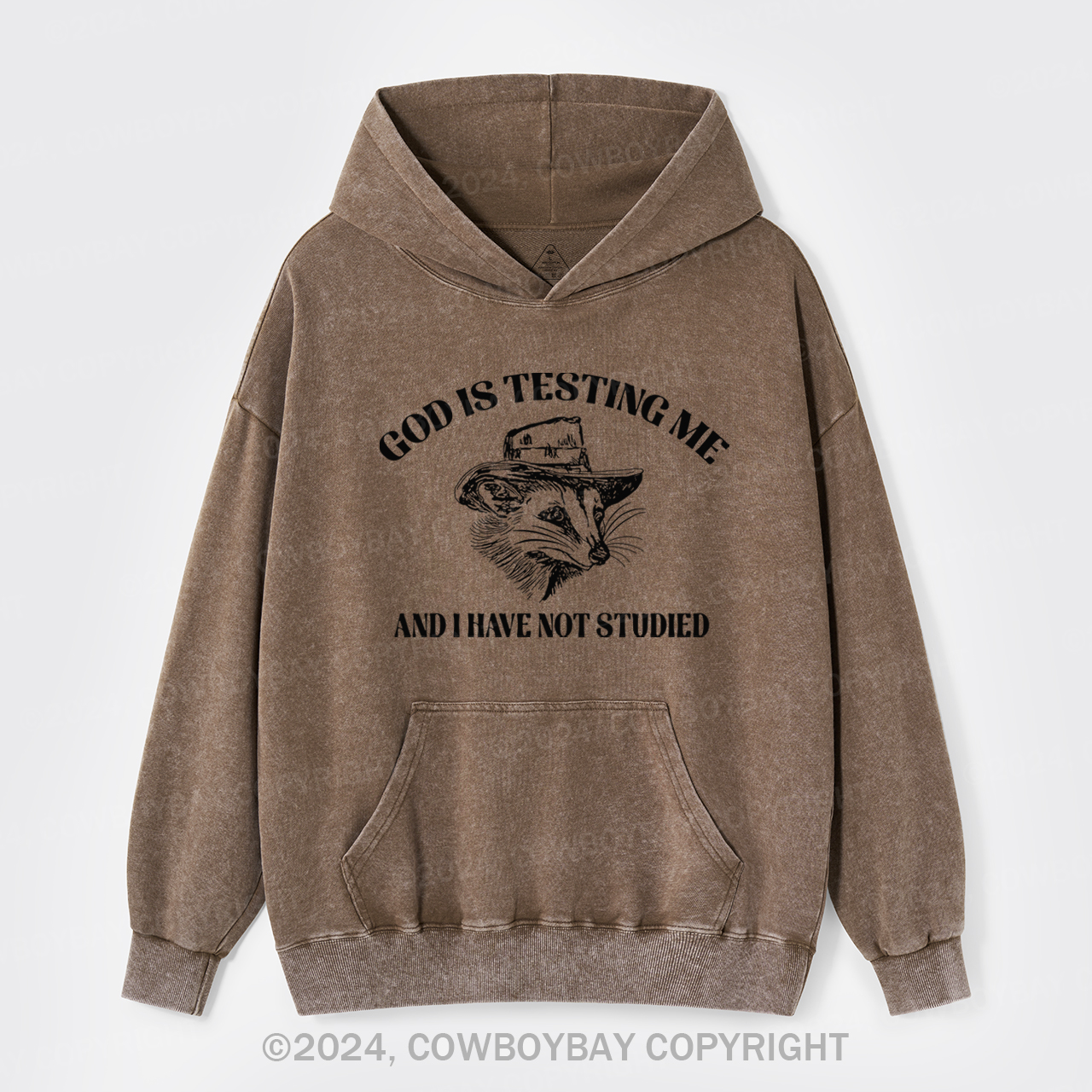 God Is Testing Me Funny Garment-Dye Hoodies