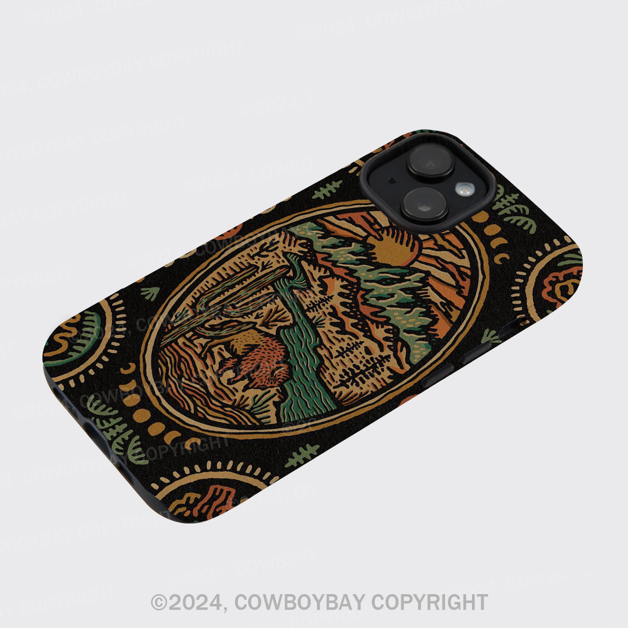 A Mirror Image of the Cowboys of the West Phone Case