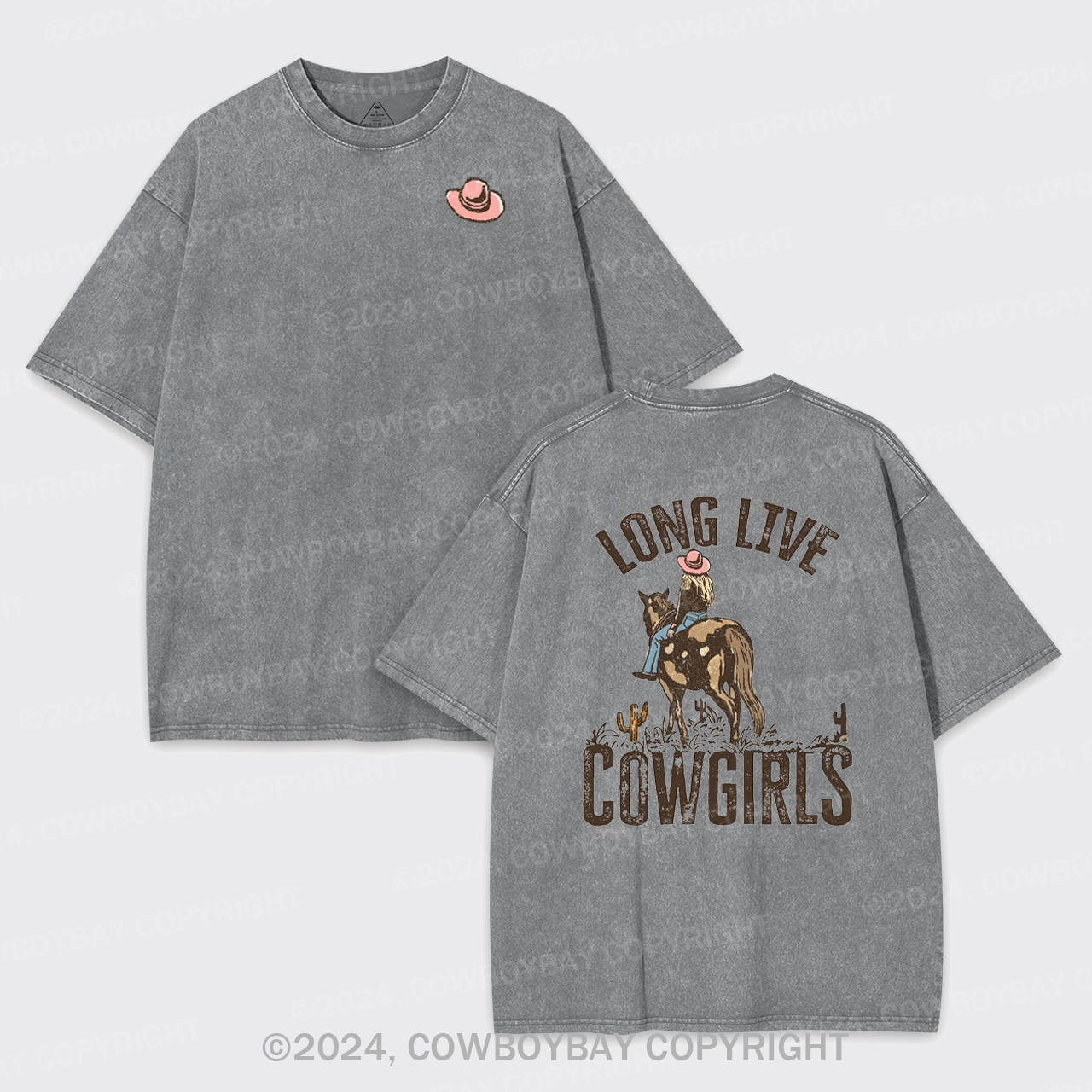 Cowboybay,Long Live Cowgirls Garment-dye Tees
