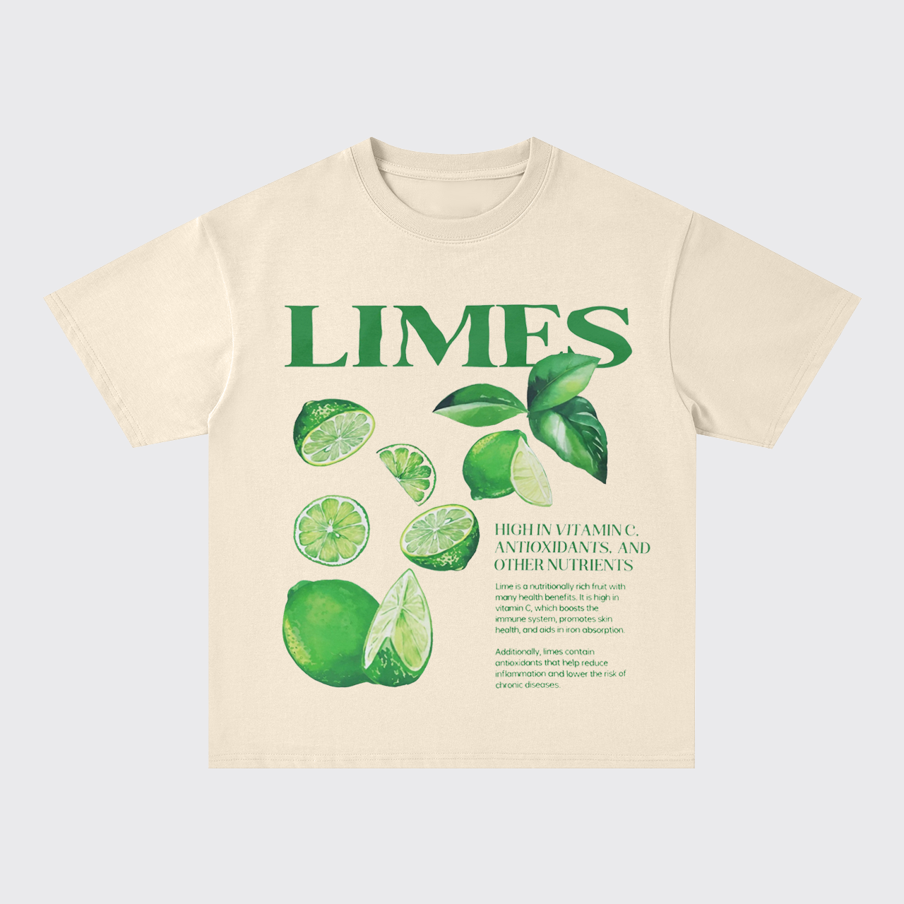 Retro Style-Fresh Limes Oversize T-Shirts