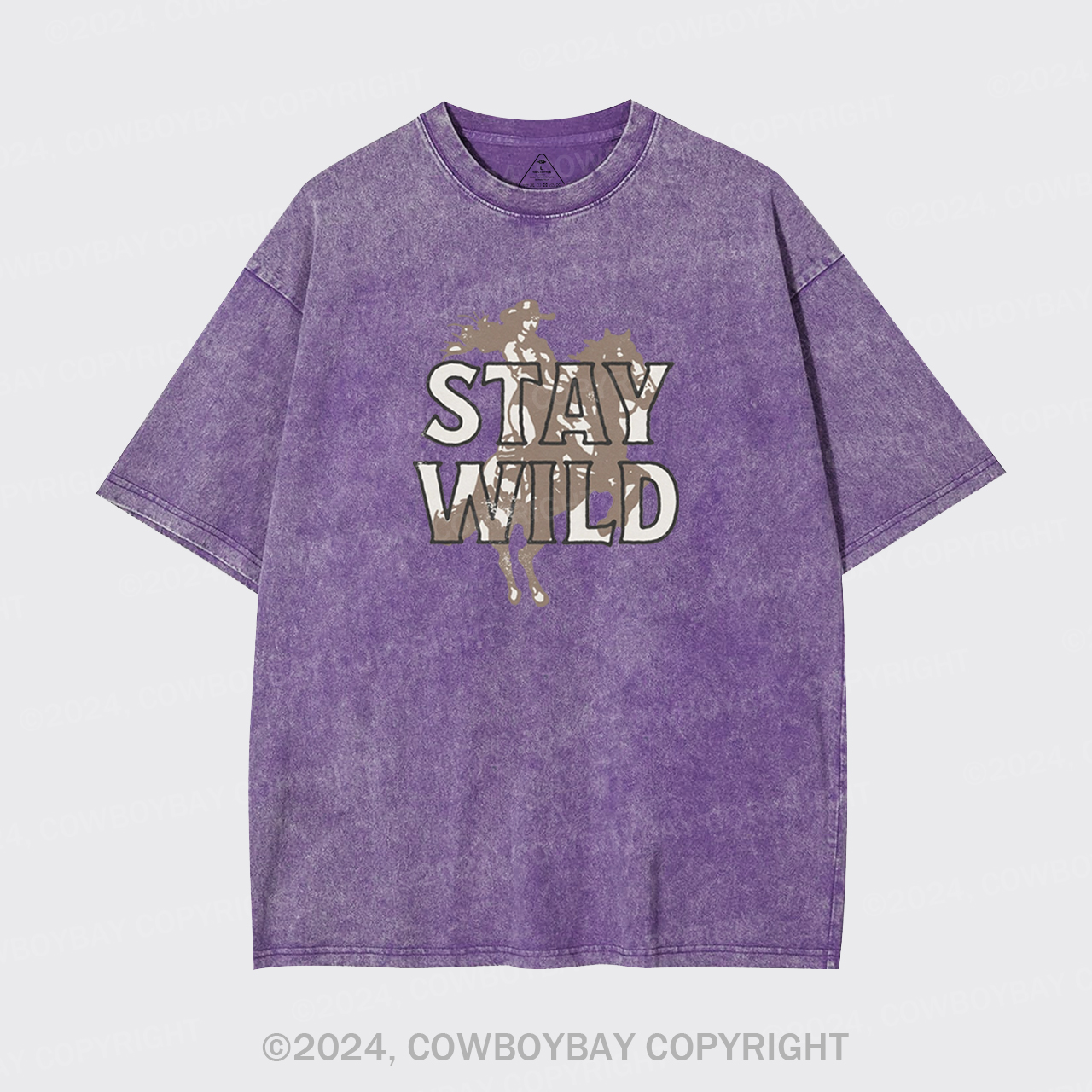 Stay Wild Cowgirl Horse Western Garment-dye Tees