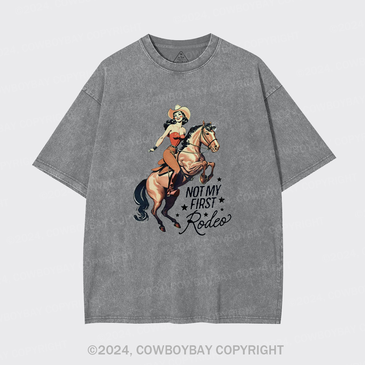 Retro Rodeo Cowgirl Garment-dye Tees