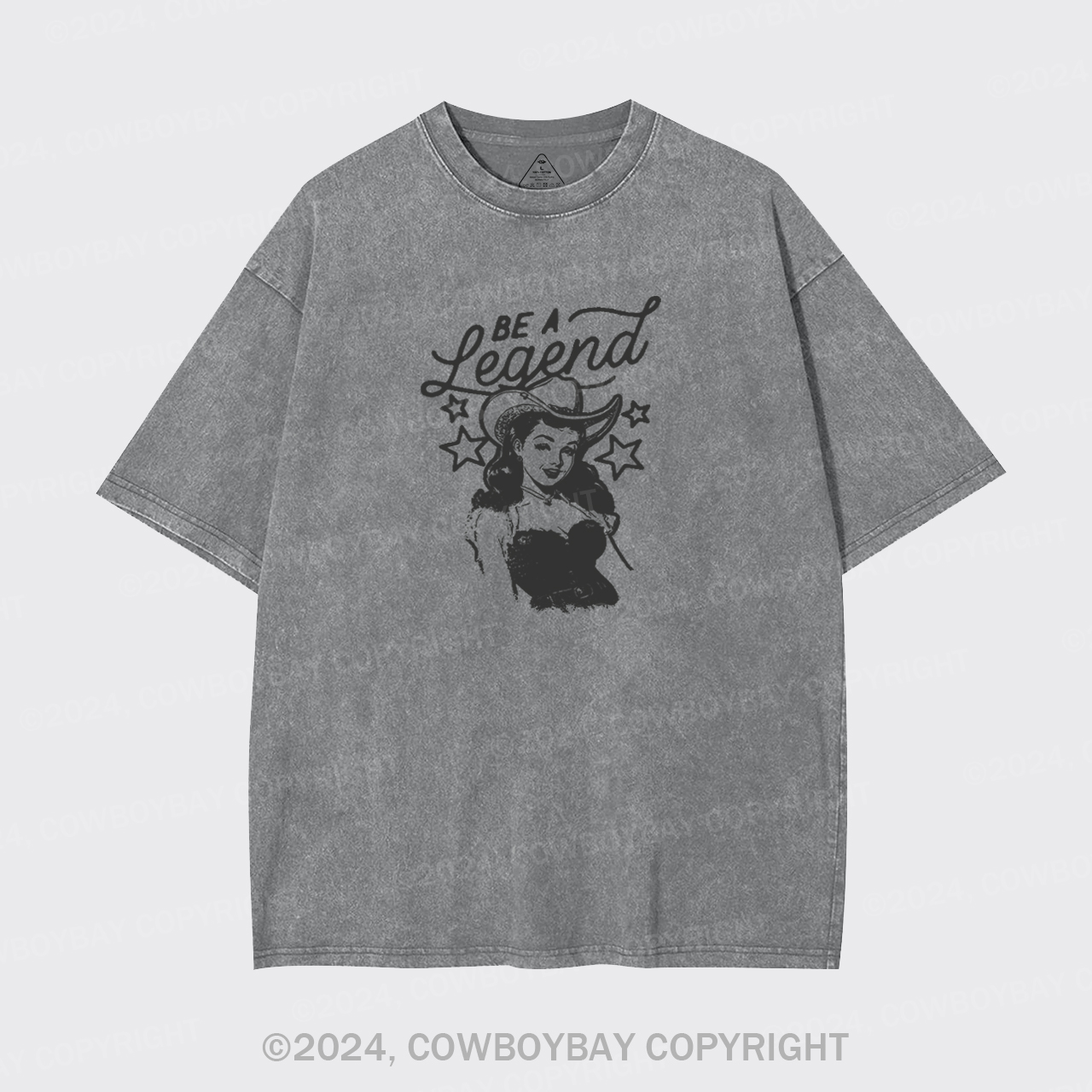 Vintage Sexy Cowgirl Be A Legend Garment-dye Tees