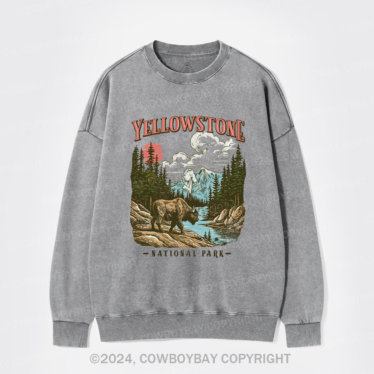 Vintage Yellowstone National Park Washed Sweatshirts