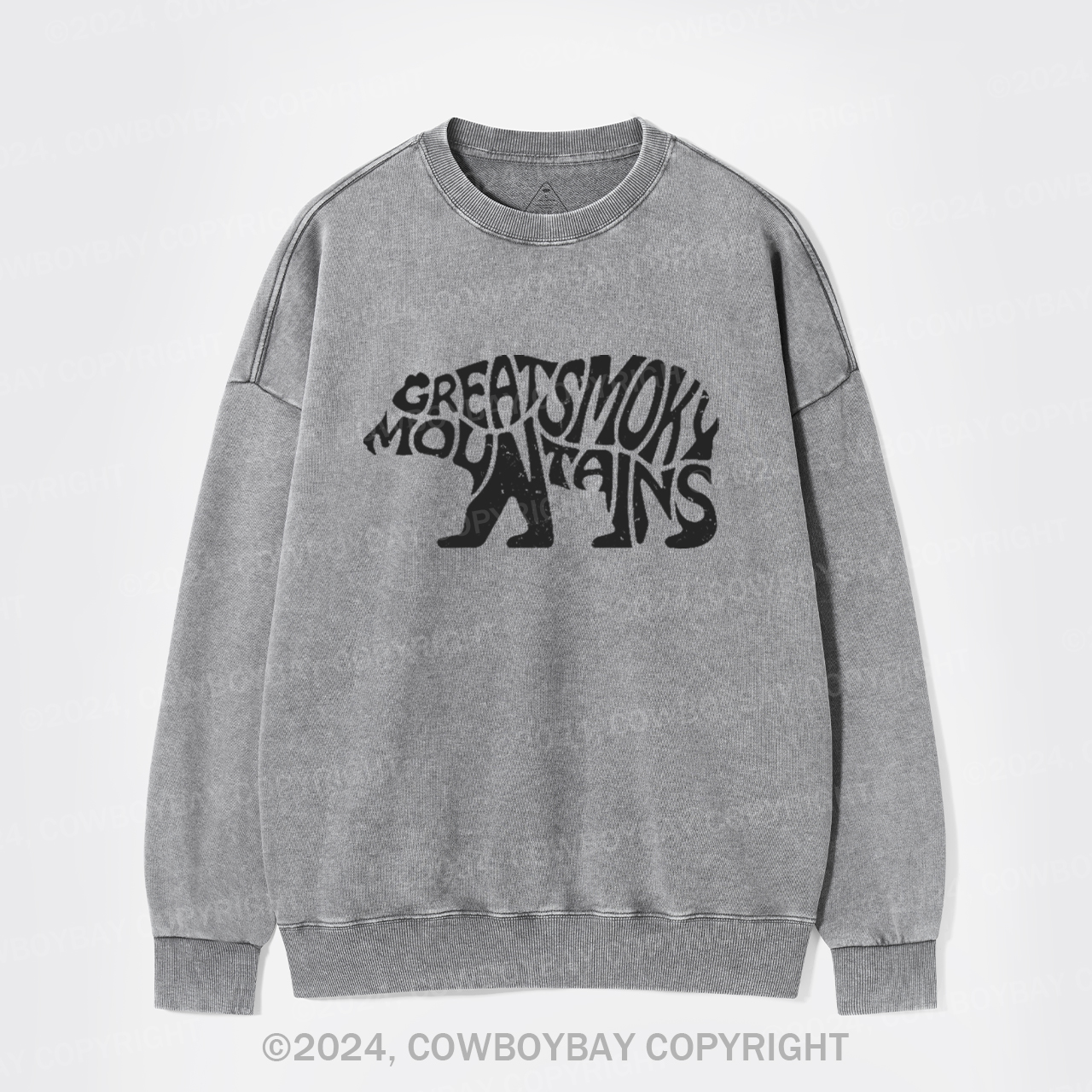 Great Smoky Mountains In A Bear Washed Sweatshirts