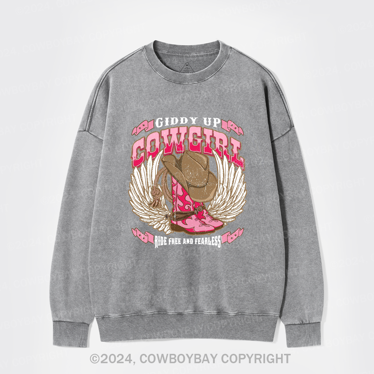 Giddy Up Cowgirl Washed Sweatshirts