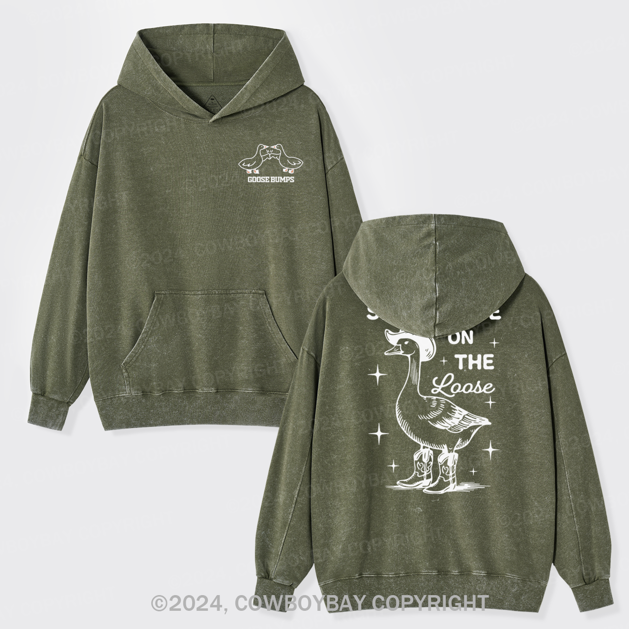 Goose Bump Garment-Dye Hoodies