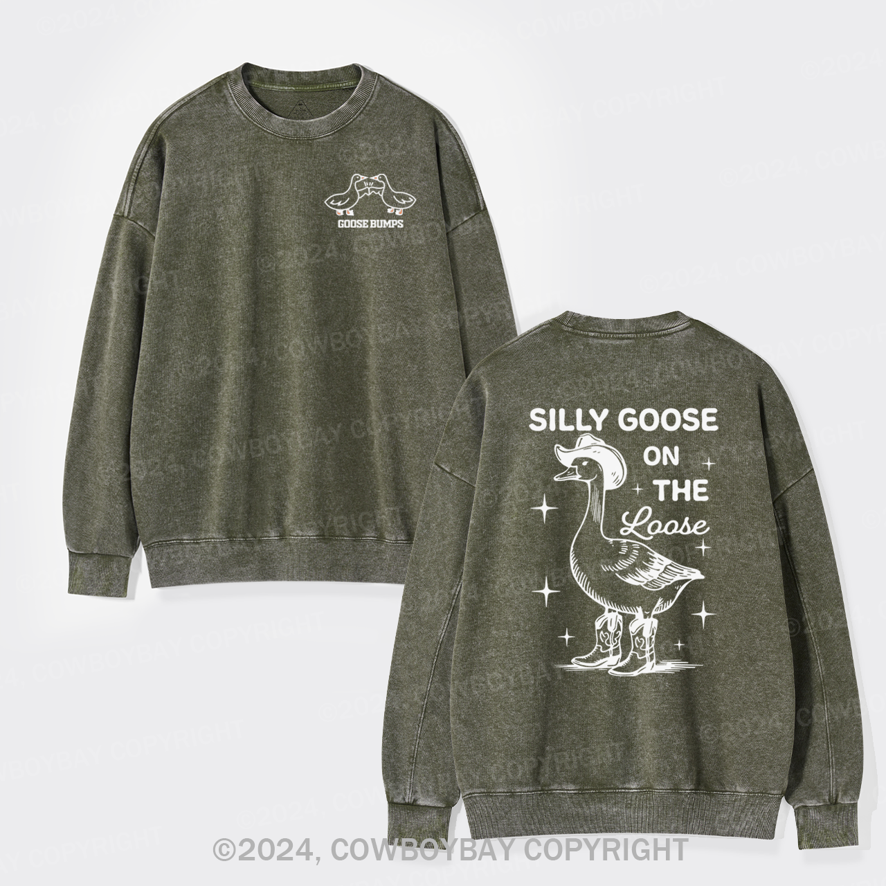 Goose Bump Washed Sweatshirts