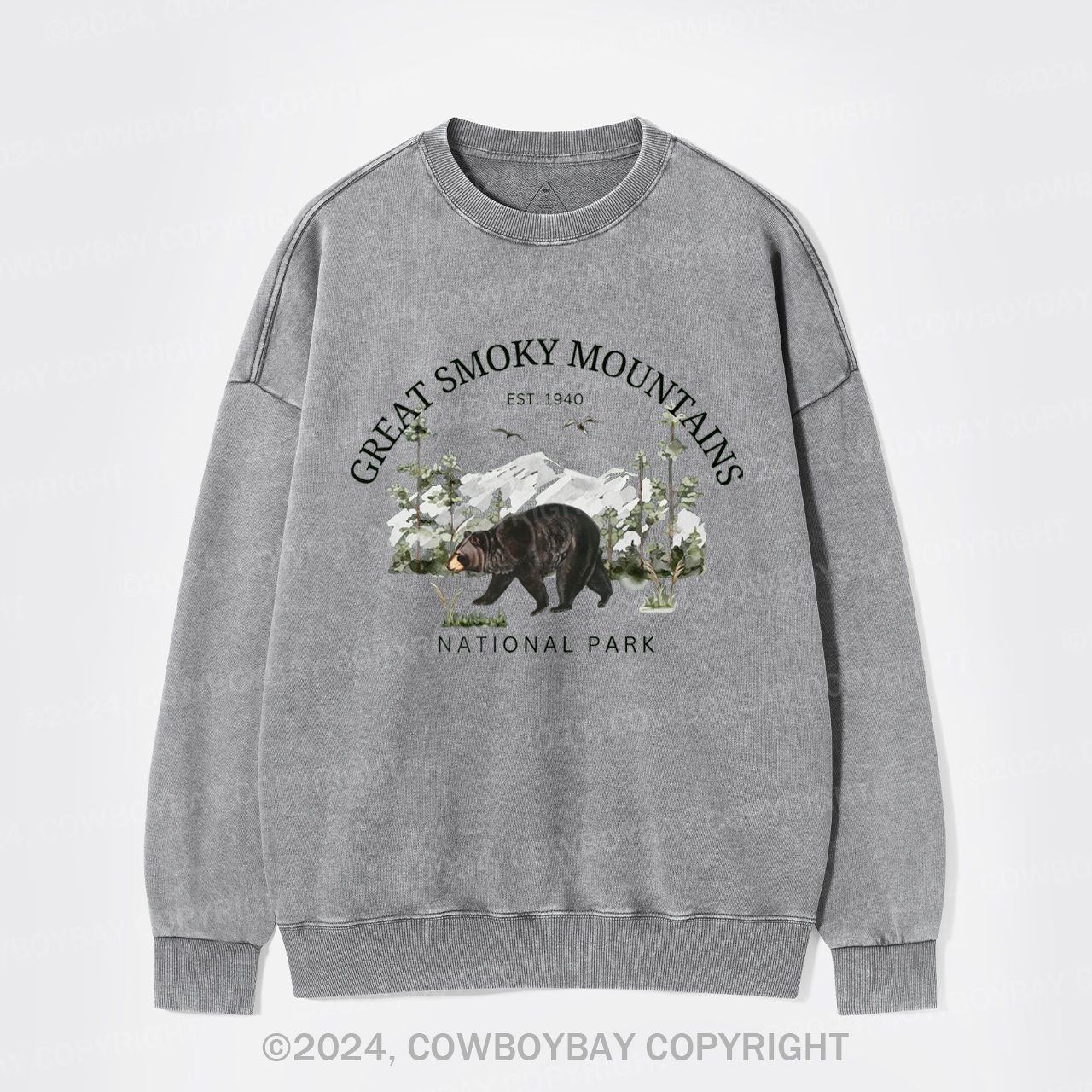 Great Smoky Mountains National Park EST.1940 Washed Sweatshirts