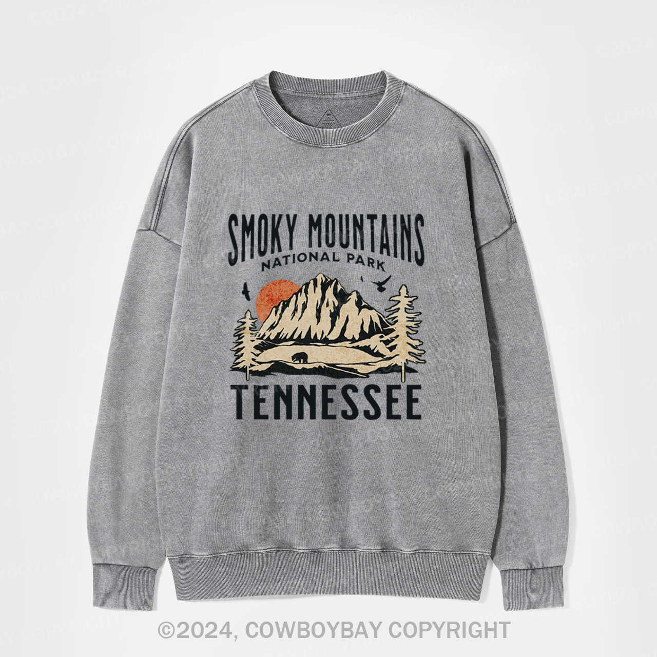 Smoky Mountains National Park Tennessee Washed Sweatshirts