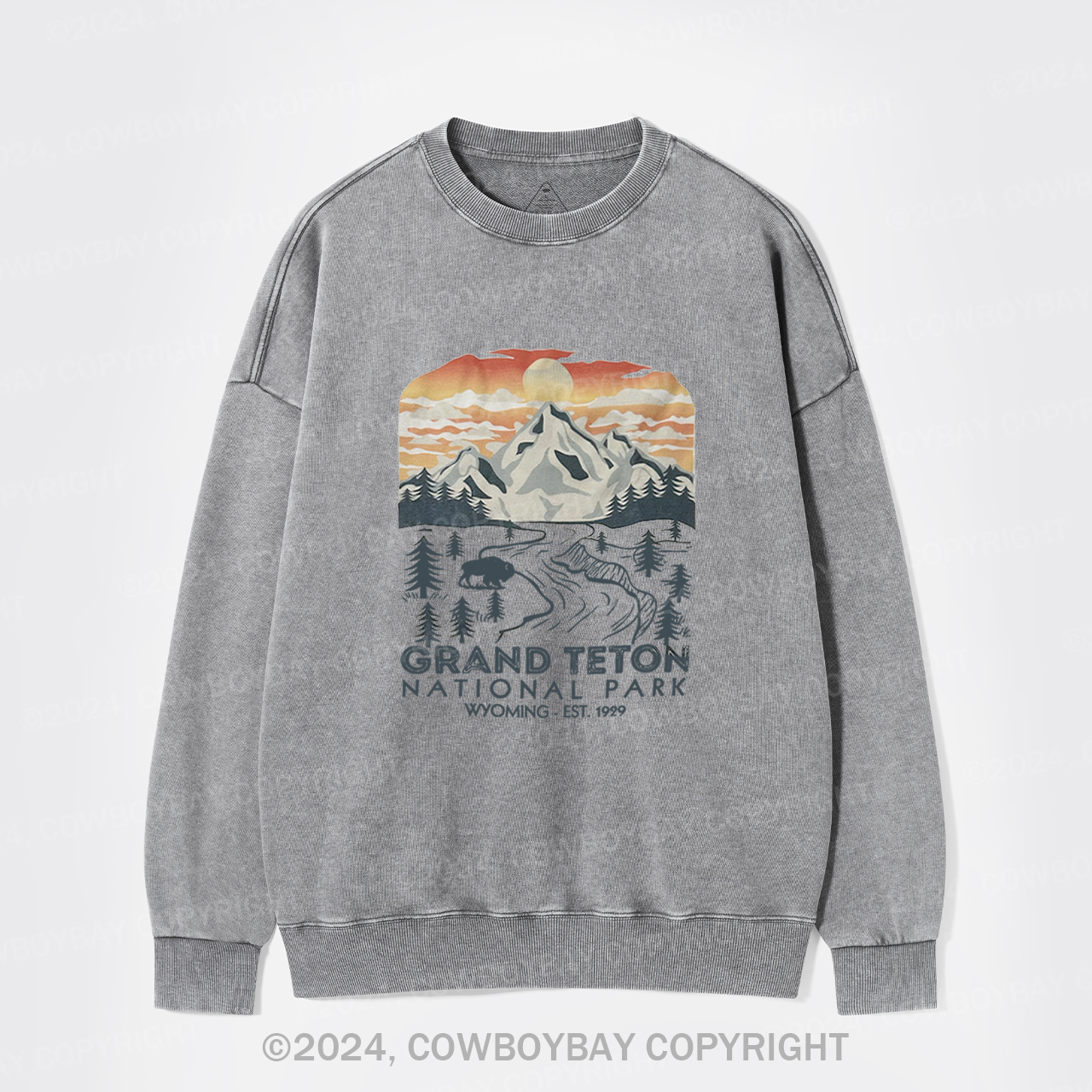 Grand Teton National Park Washed Sweatshirts