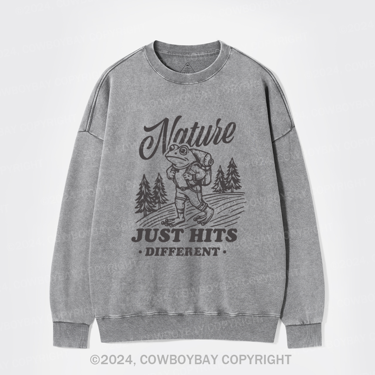 Nature Just Hits Different Washed Sweatshirts