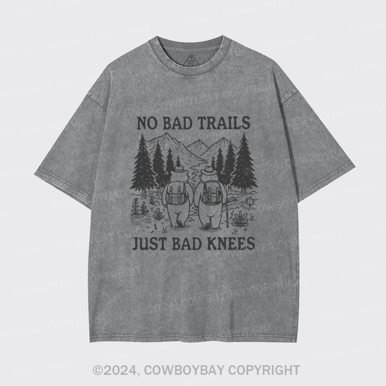 No Bad Trails Just Bad Knees Garment-dye Tees