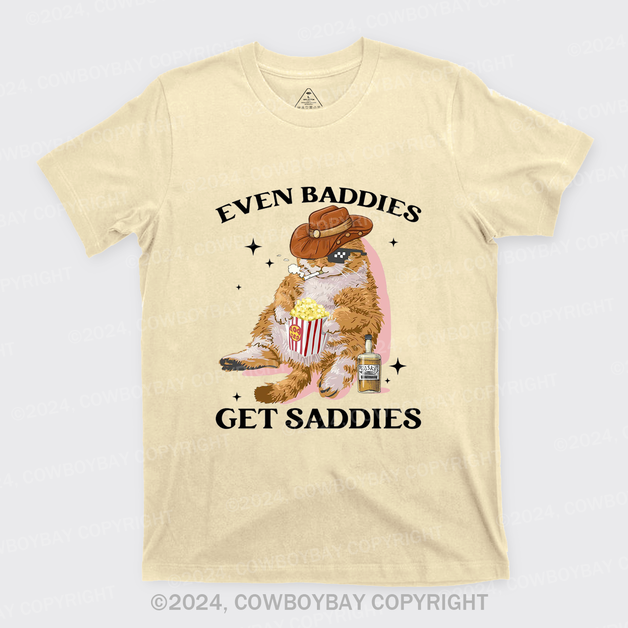 Even Baddies Get Saddies Funny Cat T-Shirts