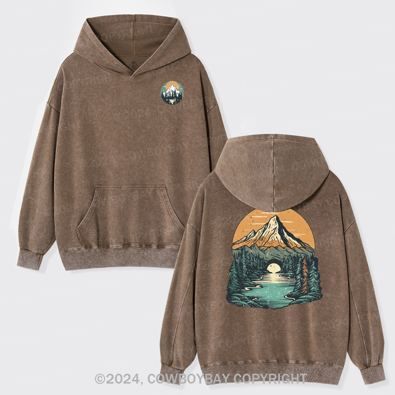 Tennessee National Park Forest Exploring Garment-Dye Hoodies