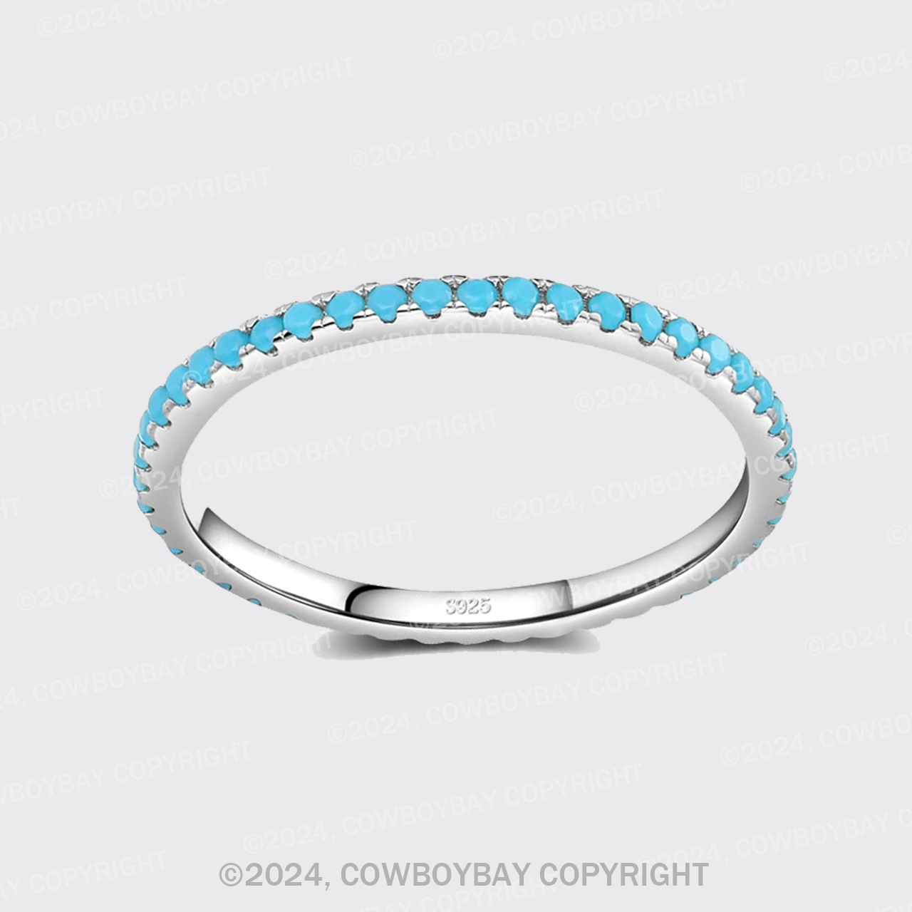 Minimalist Copper Blue Zirconia Ring