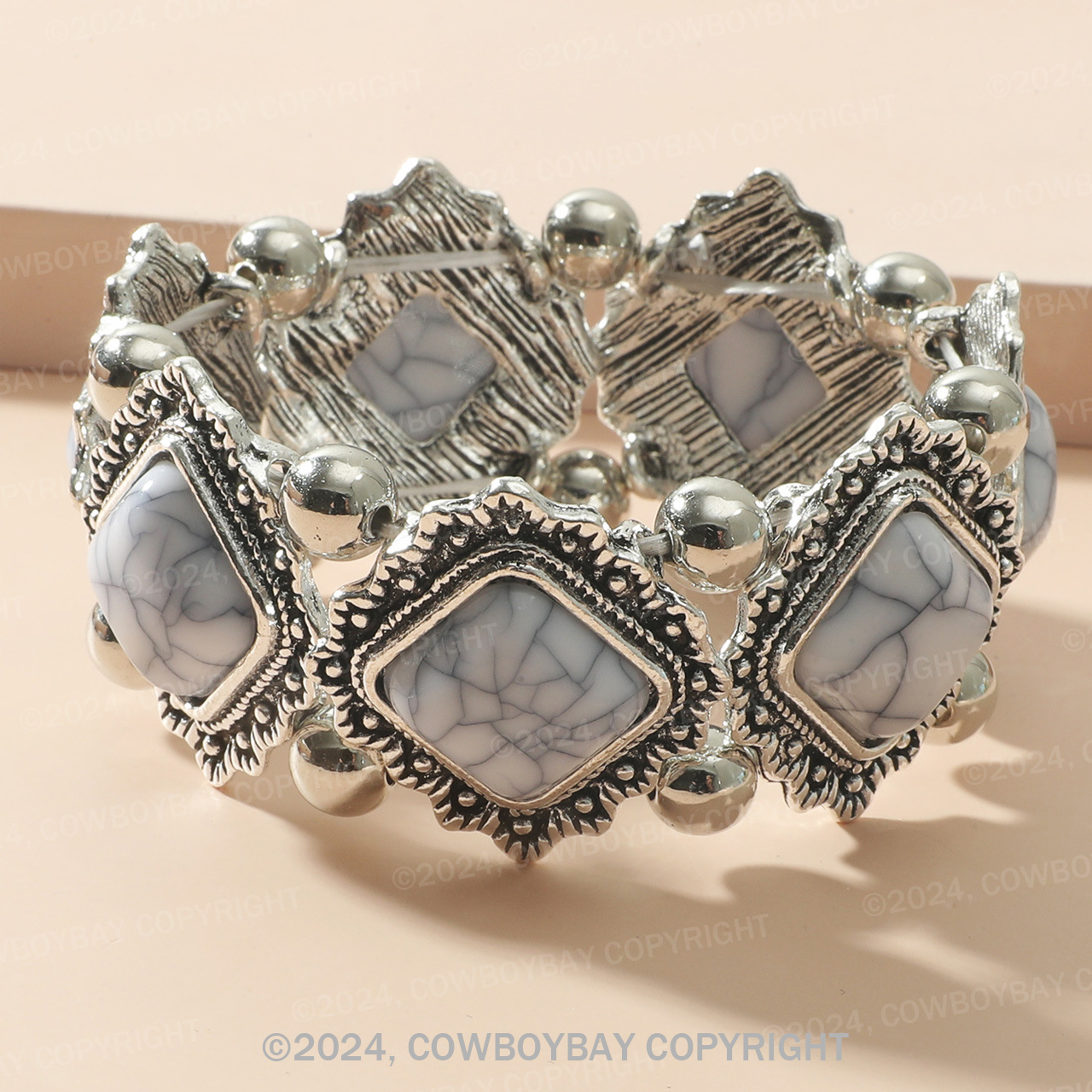 Vintage Resin Turquoise Bracelet