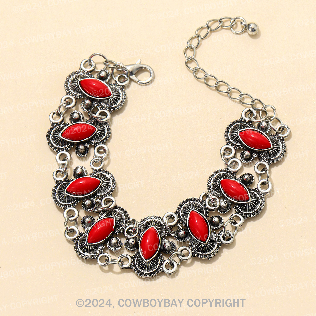 Vintage Turquoise Stretch Fashion Bracelet