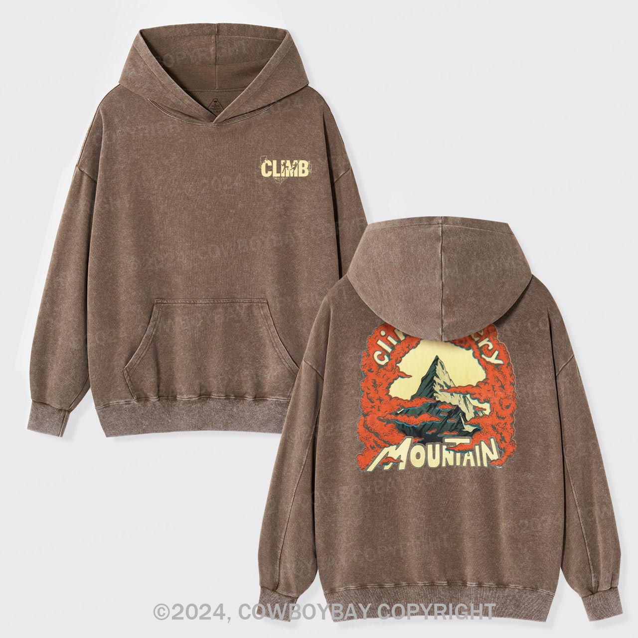 Climb Every Mountain Garment-Dye Hoodies