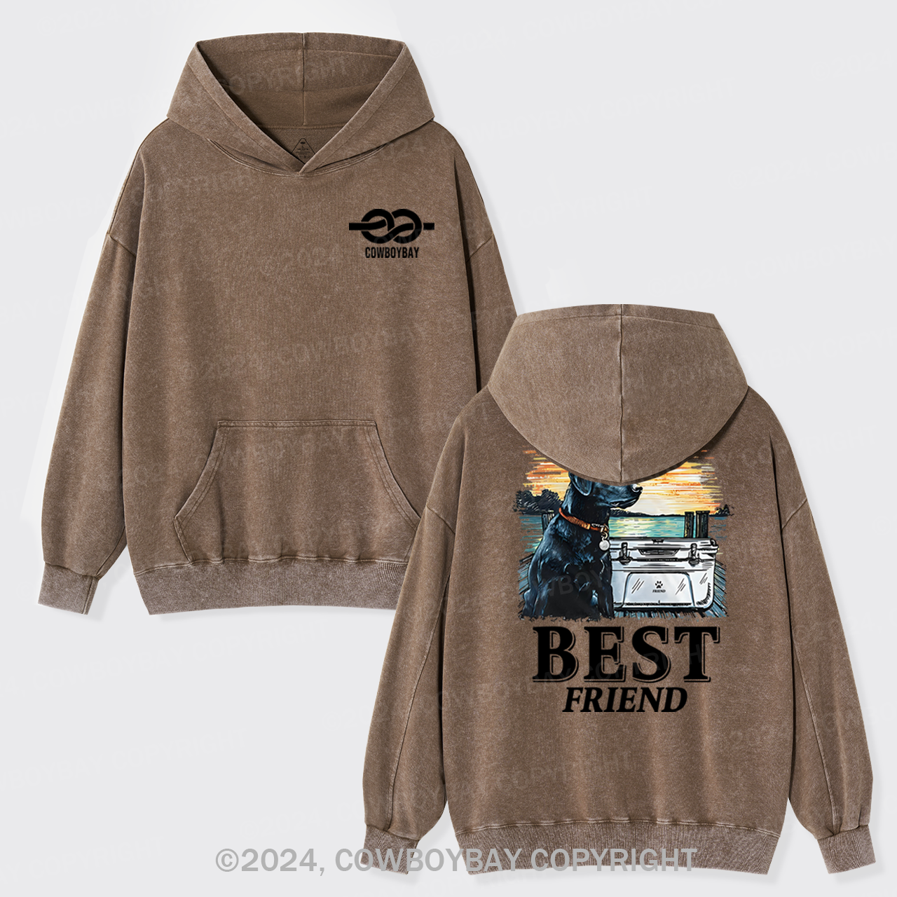 With Best Friend Garment-Dye Hoodies