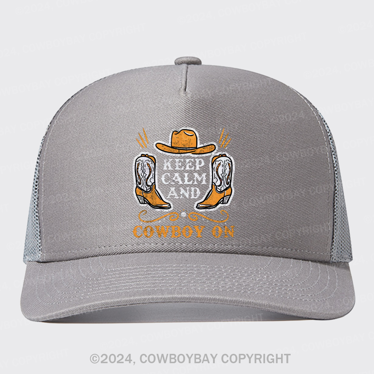 Keep Calm And CowBoy On Trucker Hat