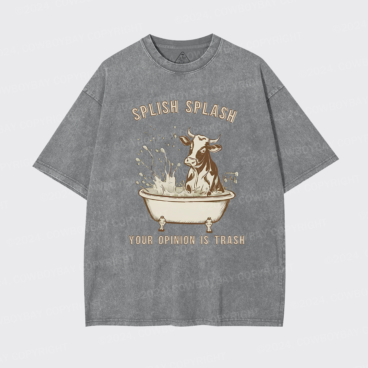 Vintage Splish Splash Your Opinion Is Trash Garment-dye Tees