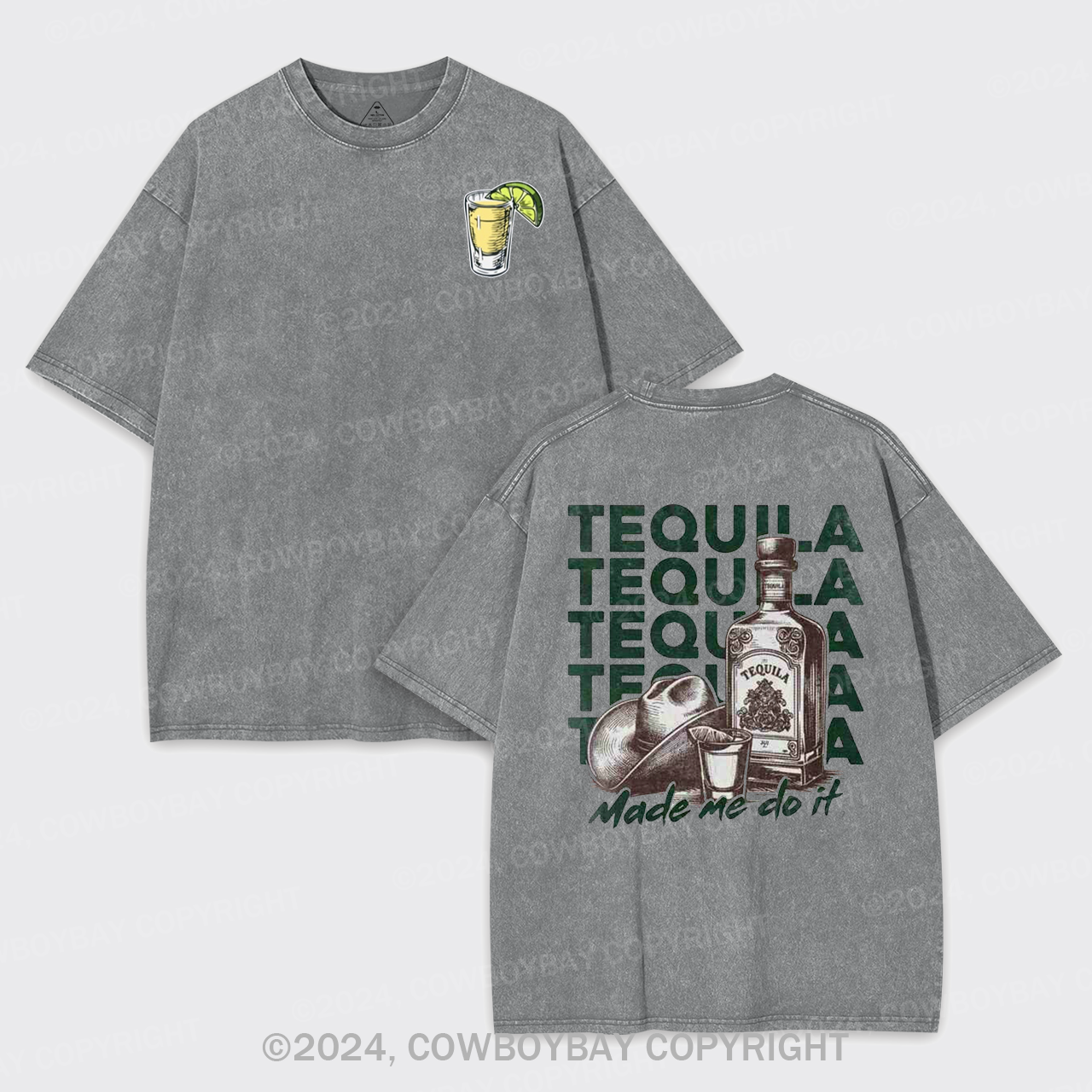 Cute Tequila Shot Lover Garment-dye Tees