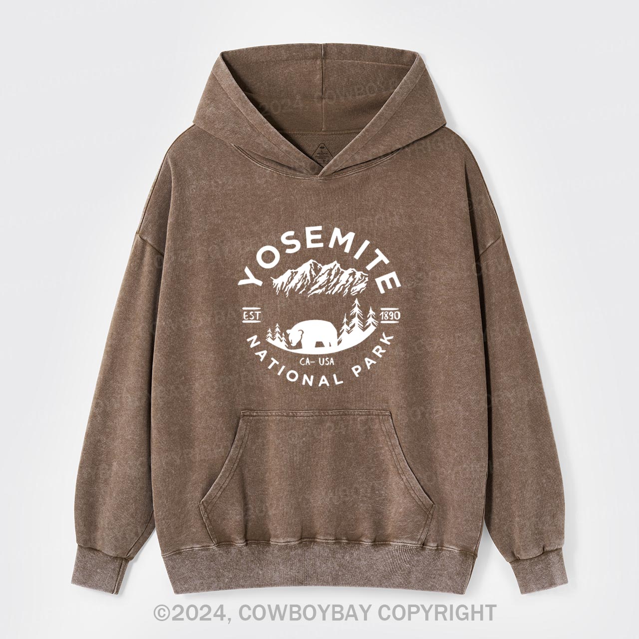 EST.1980 Yosemite National Park Garment-Dye Hoodies