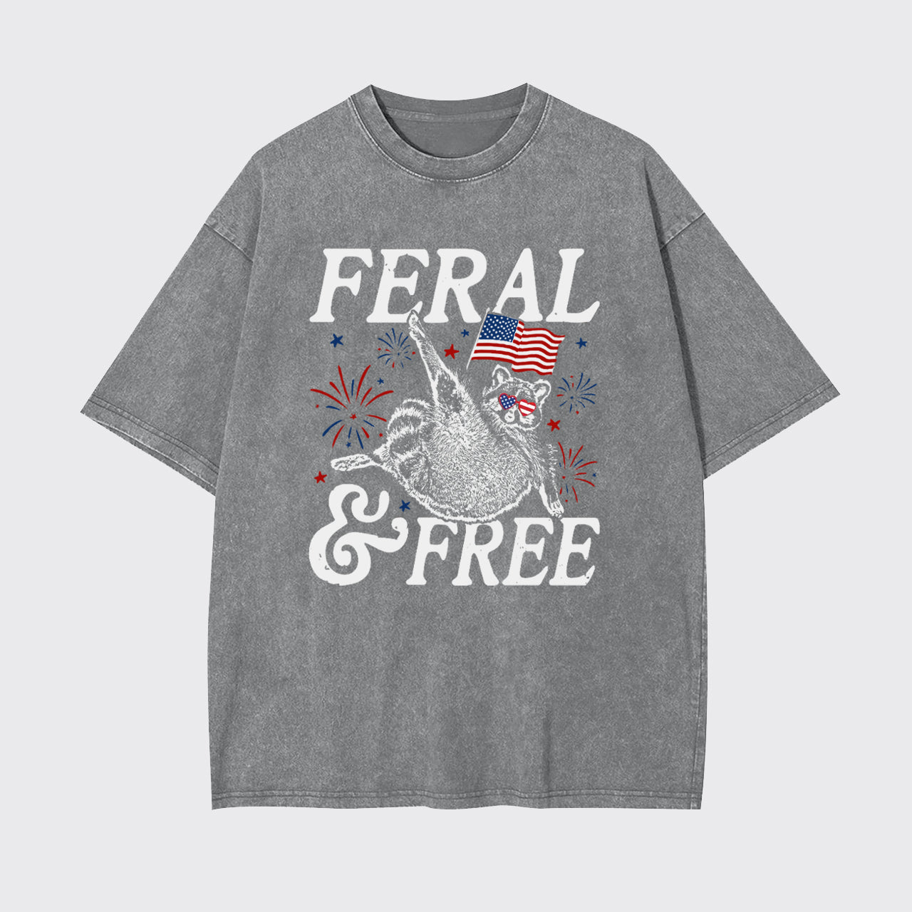 Feral Raccoon-Feral And Free Garment-dye Tees