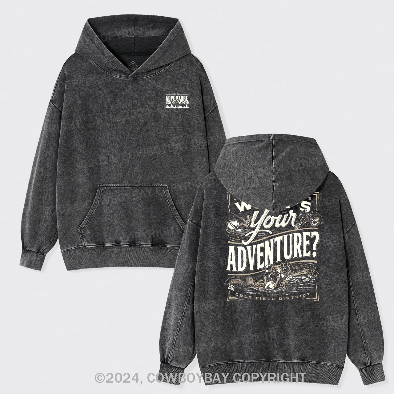 Let the Adventure Begin Garment-Dye Hoodies
