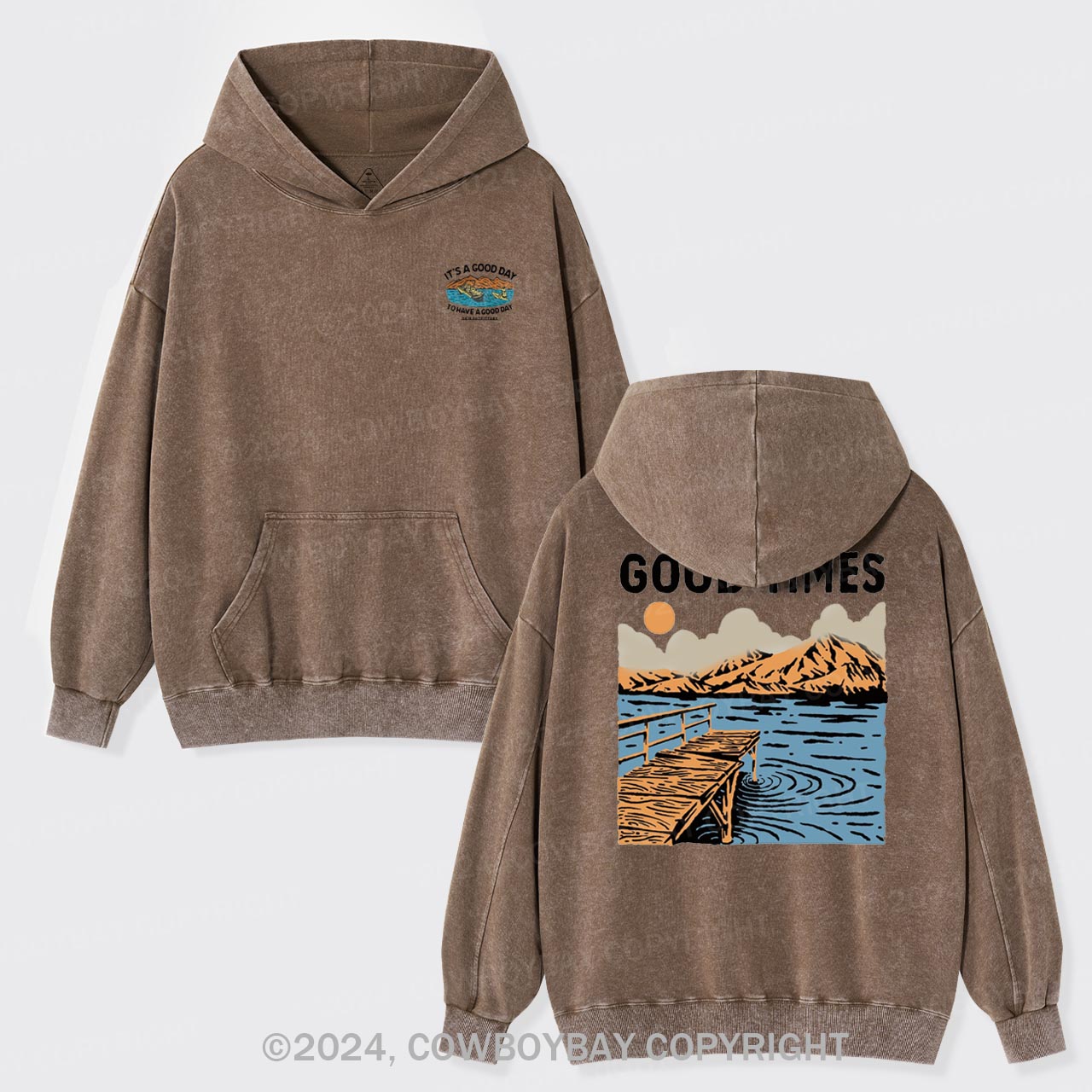 Good Times Lake Garment-Dye Hoodies