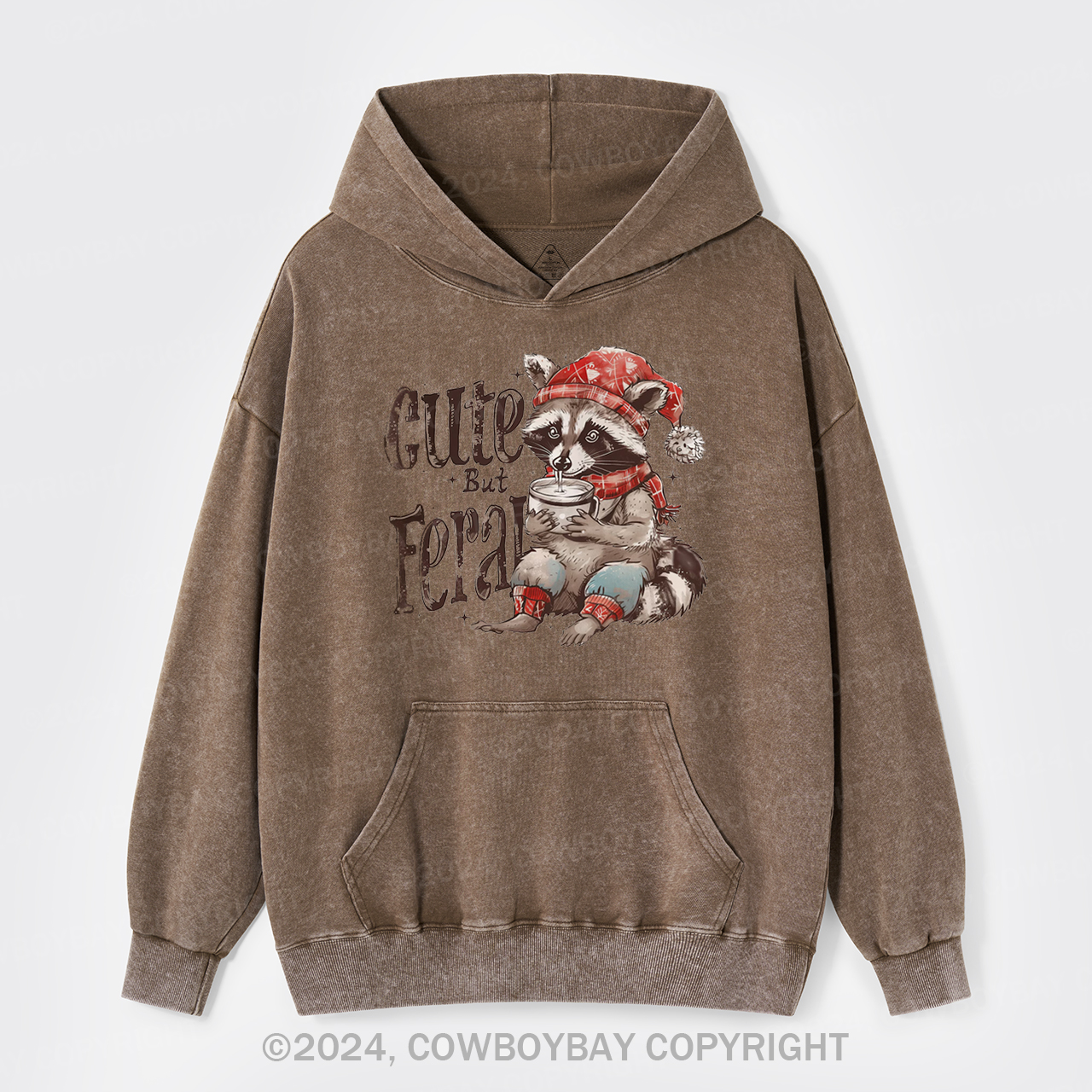 Cute But Feral Garment-Dye Hoodies